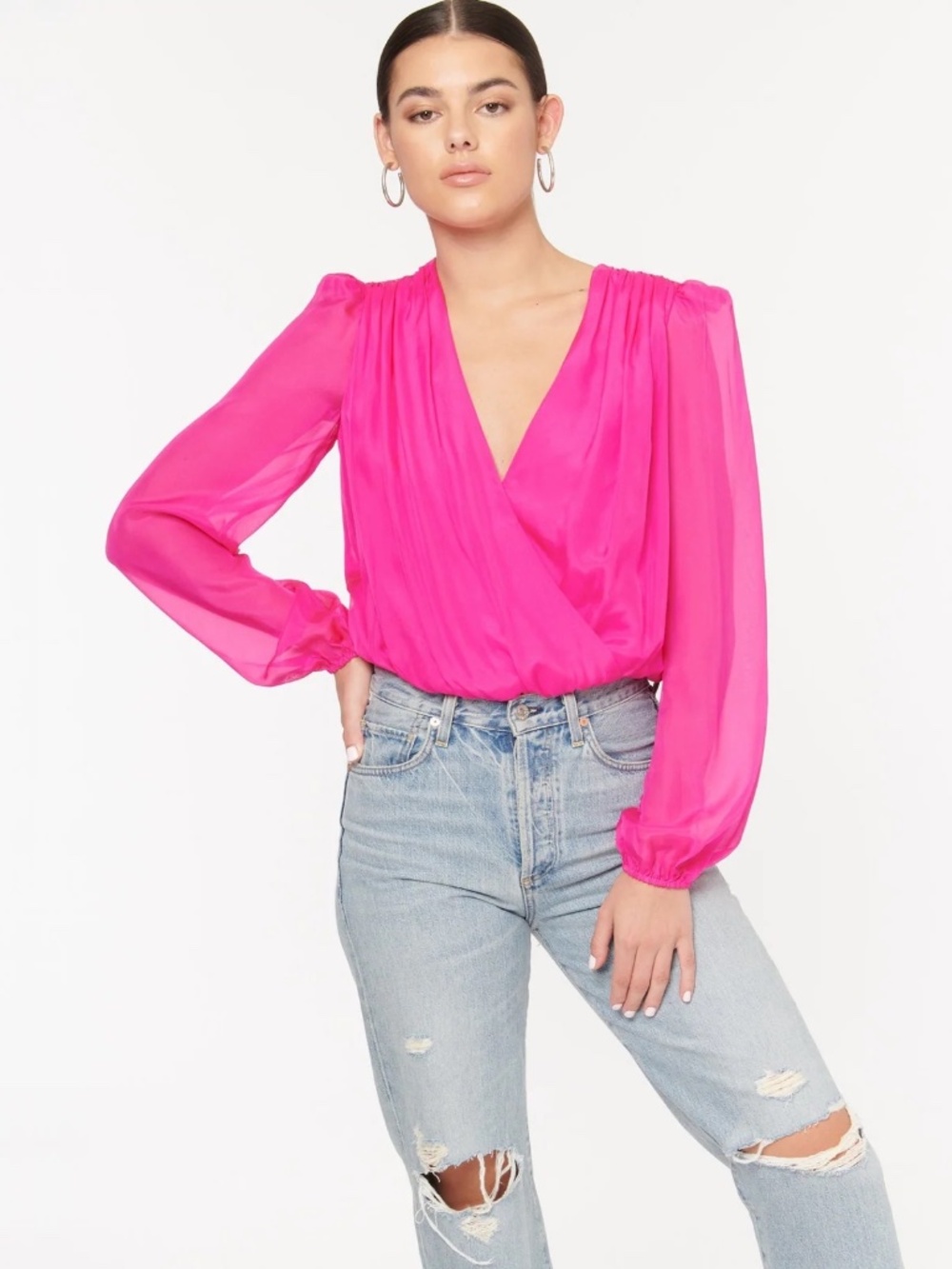 Cami NYC - Isa Bodysuit - Neon Pink - XL